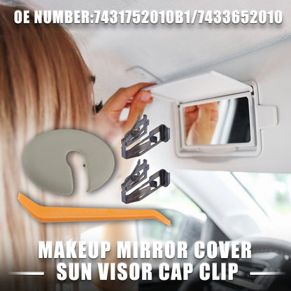 Makeup Mirror Cover for Scion - Grey (Fits Various Models)