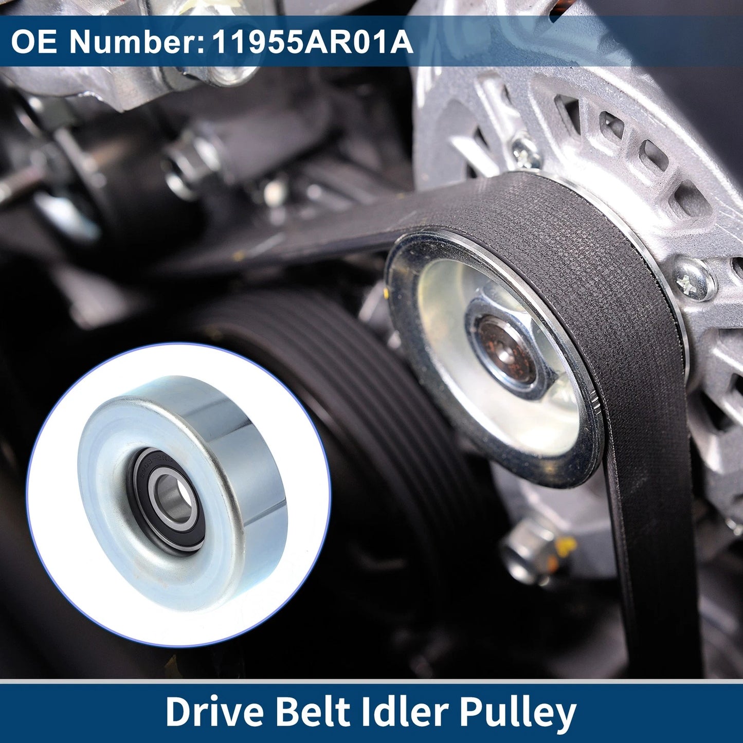 Drive Belt Idler Pulley for Honda Fit, Chevrolet (2006-2008) - 1 Pc