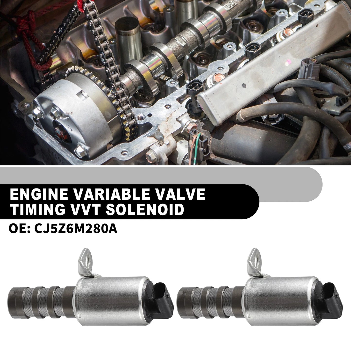 2 x Variable Valve Timing VVT Solenoids for Ford C-Max (2013-2018)