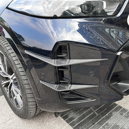 Carbon Fiber Look Front Bumper Side Fin Canard Splitter for BMW X6