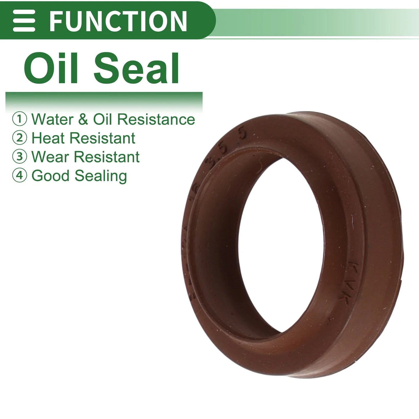 Oil Seal 5 Pcs Seal Ring Shaft Seal FKM Rubber 12x16x3.5mm for Make Model