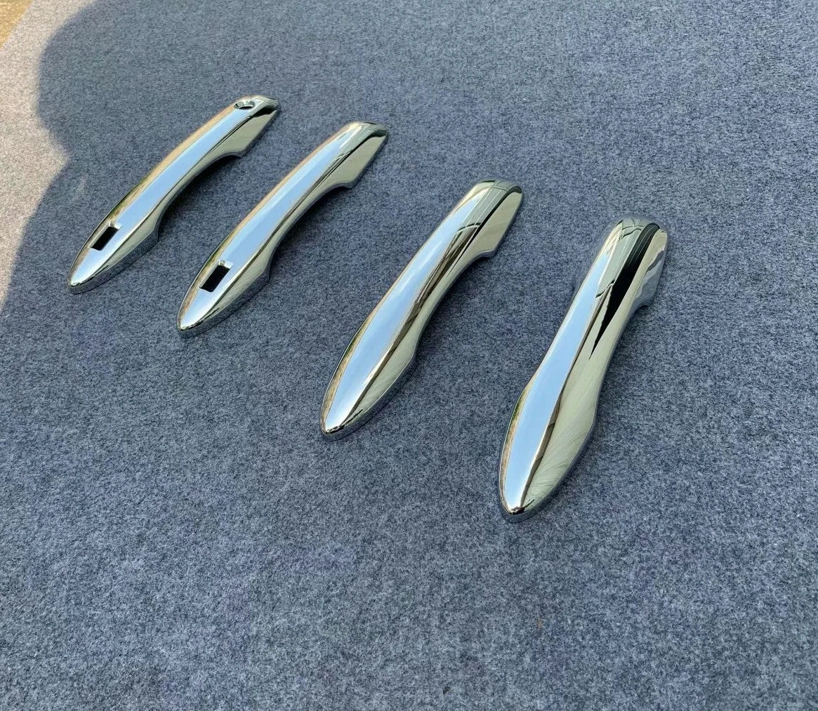 Chrome Door Handle Cover Trim for Toyota Harrier Venza 2 x ABS Decor (2020-2024)