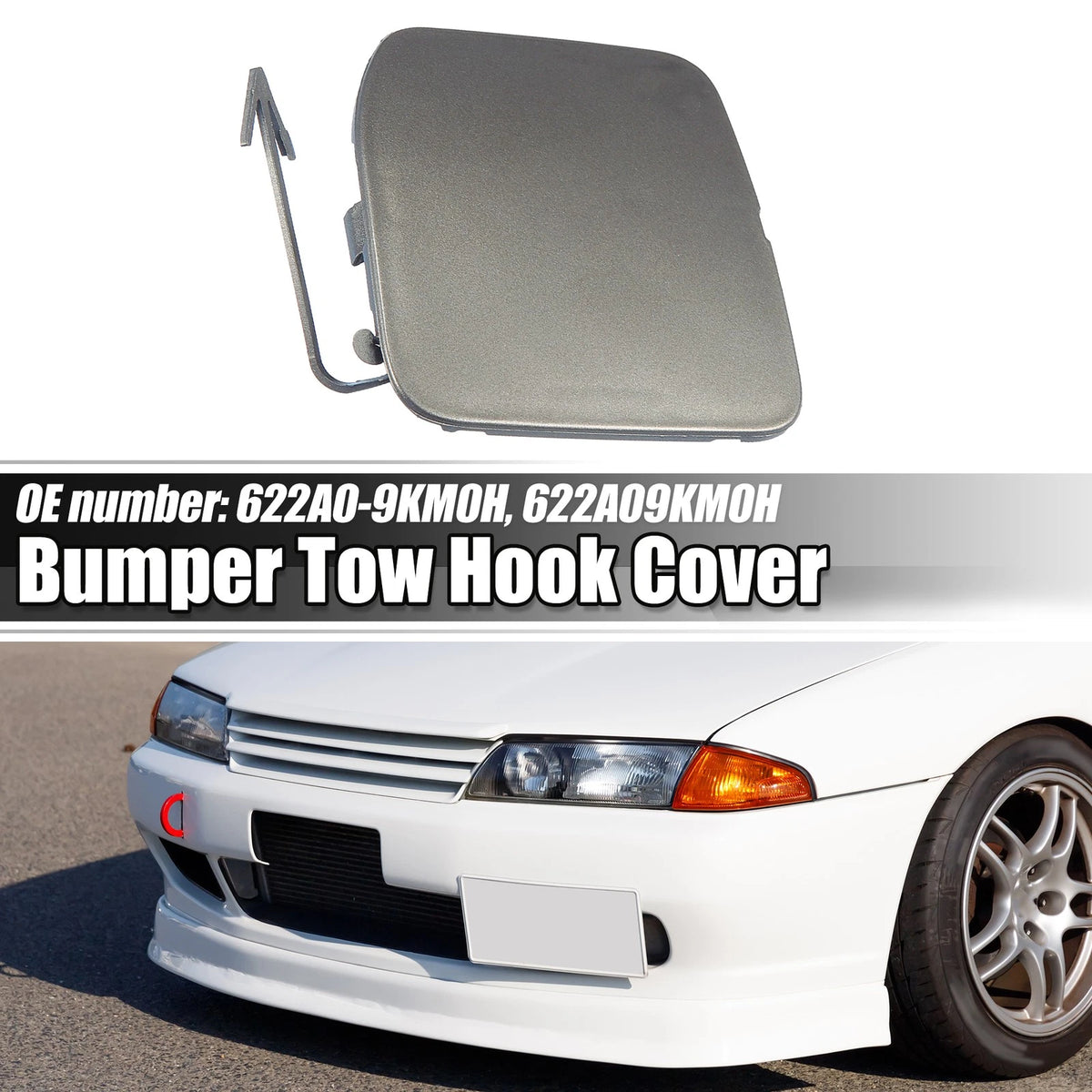 Front Bumper Tow Hook Cap for Nissan Versa Sedan (2015-2019) Gold Tone