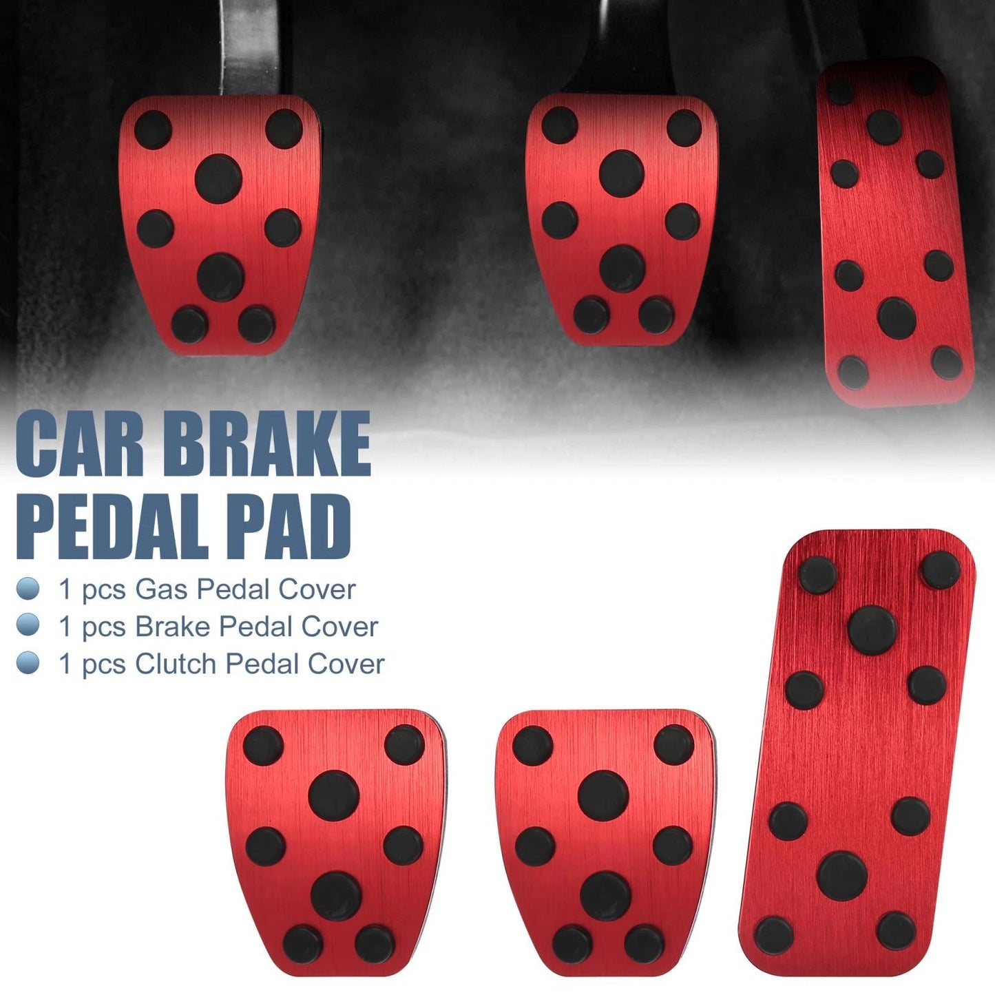 Gas Brake Clutch Pedal Pads Covers for Subaru Impreza Forester (2008-2021)