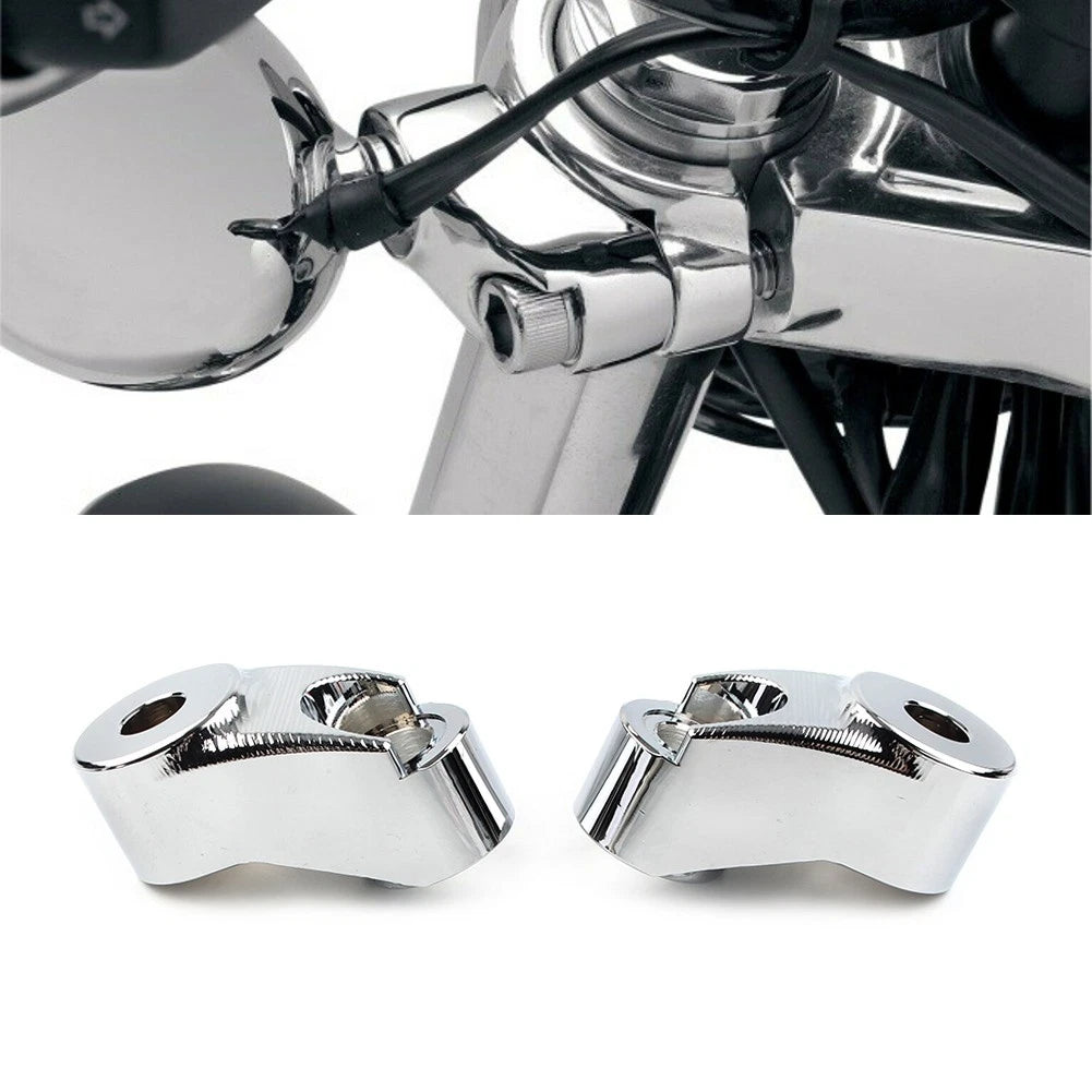 39mm 49mm Chrome Short Front Turn Signal Mounts for Harley Sportster FXR