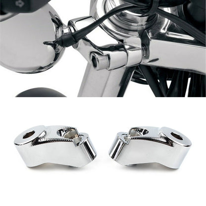39mm 49mm Chrome Short Front Turn Signal Mounts for Harley Sportster FXR