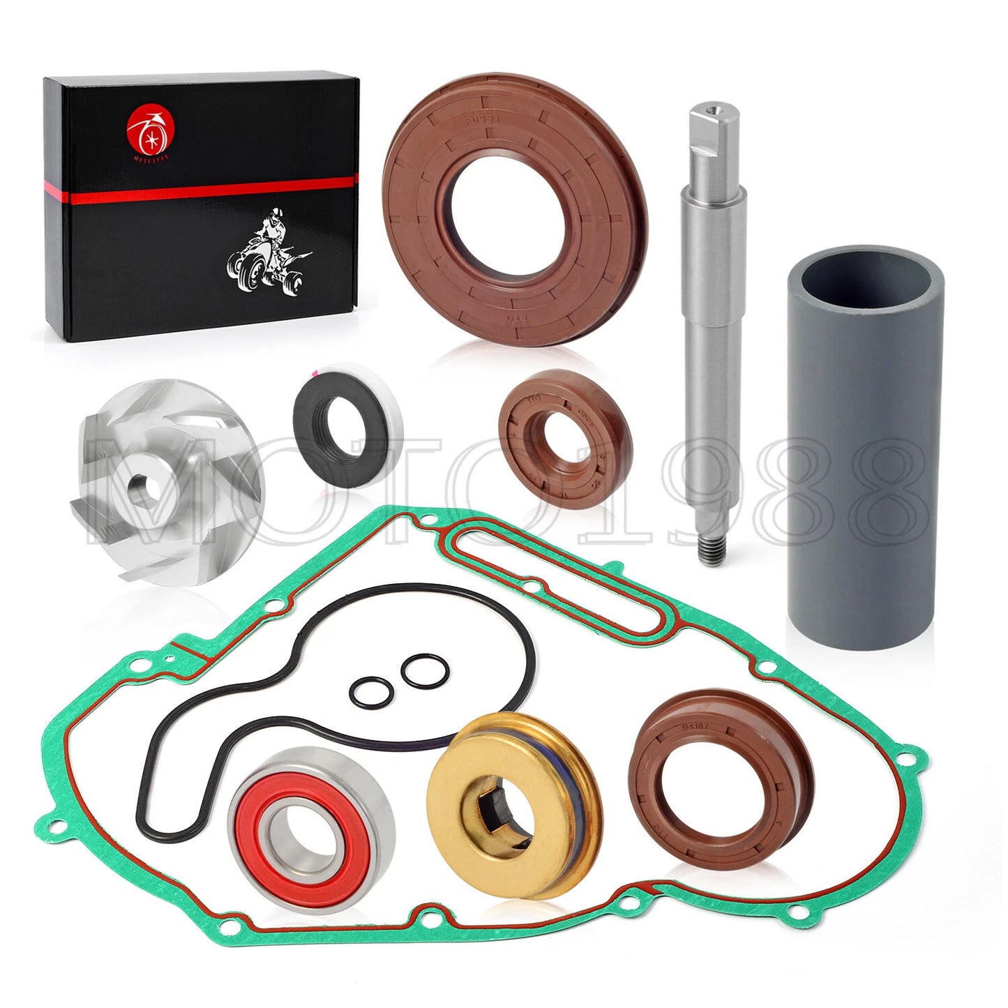Water Pump Seals Impeller Rebuild Kit for Polaris Ranger RZR Sportsman 700 800 (2005–2014)