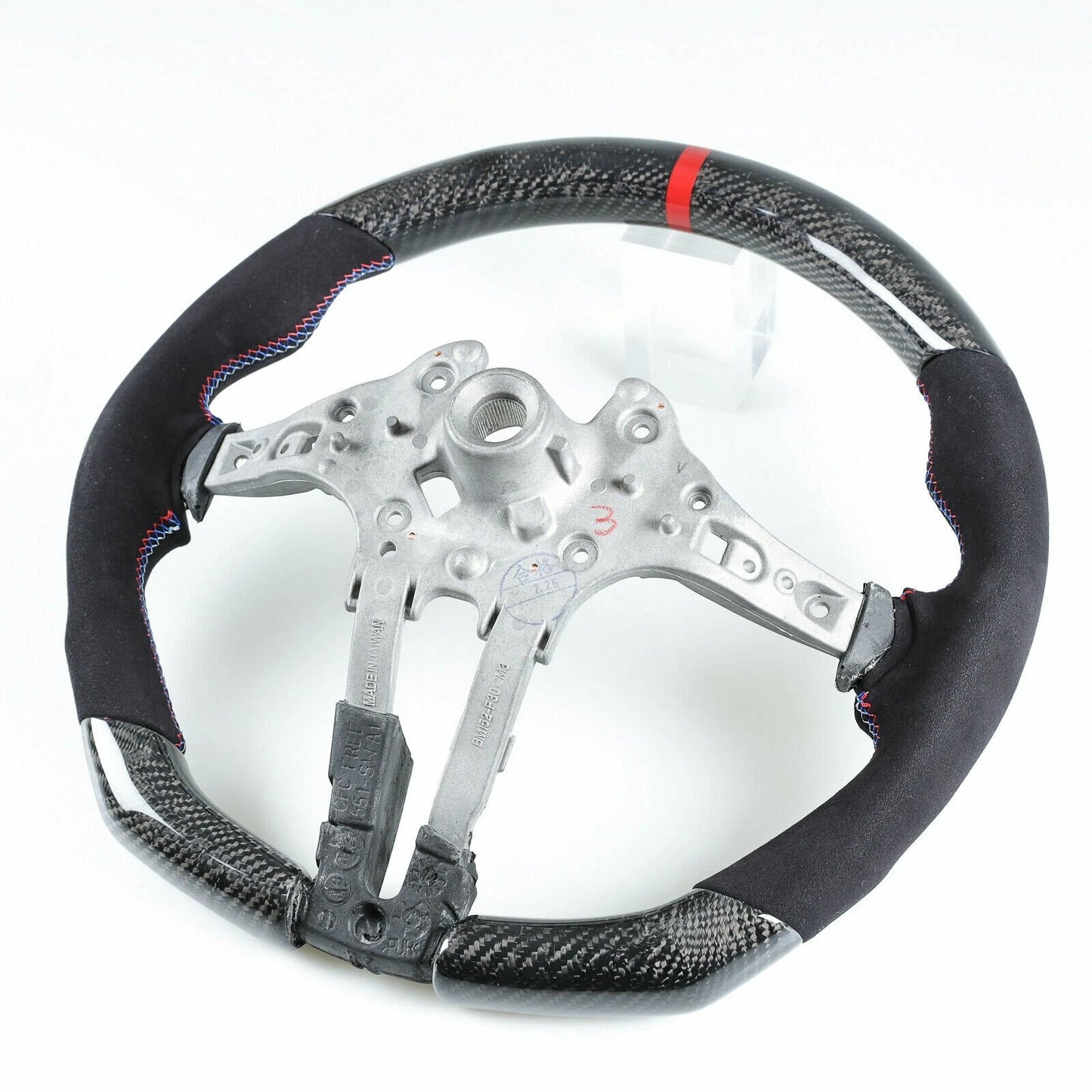 Steering Wheel Carbon Fiber Suede Flat Bottom for BMW F80 M3 F82 M4 (2012-2019)
