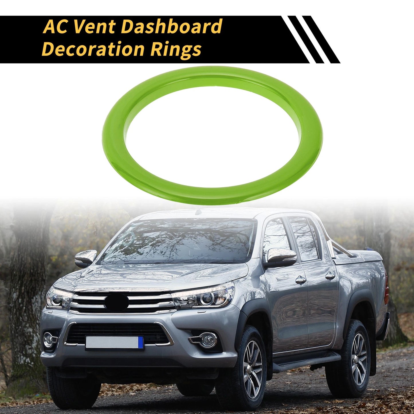 AC Vent Dashboard Decoration Rings for Toyota Tundra (2014-2021) - 4 Pcs Green