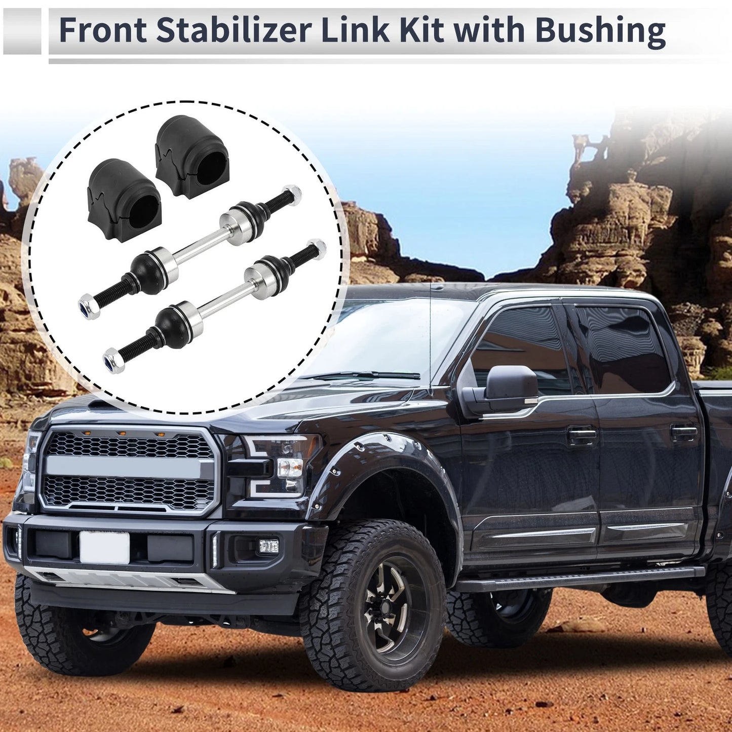 Front Stabilizer Bar Links with 2 x Bushings for Ford F-150 (2009-2014)