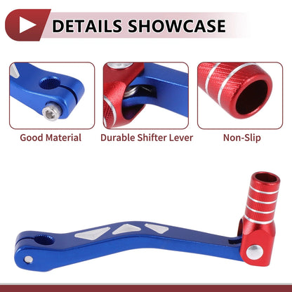 Folding Gear Shifter Levers for Yamaha TTR 50cc Blue Lever Red Head