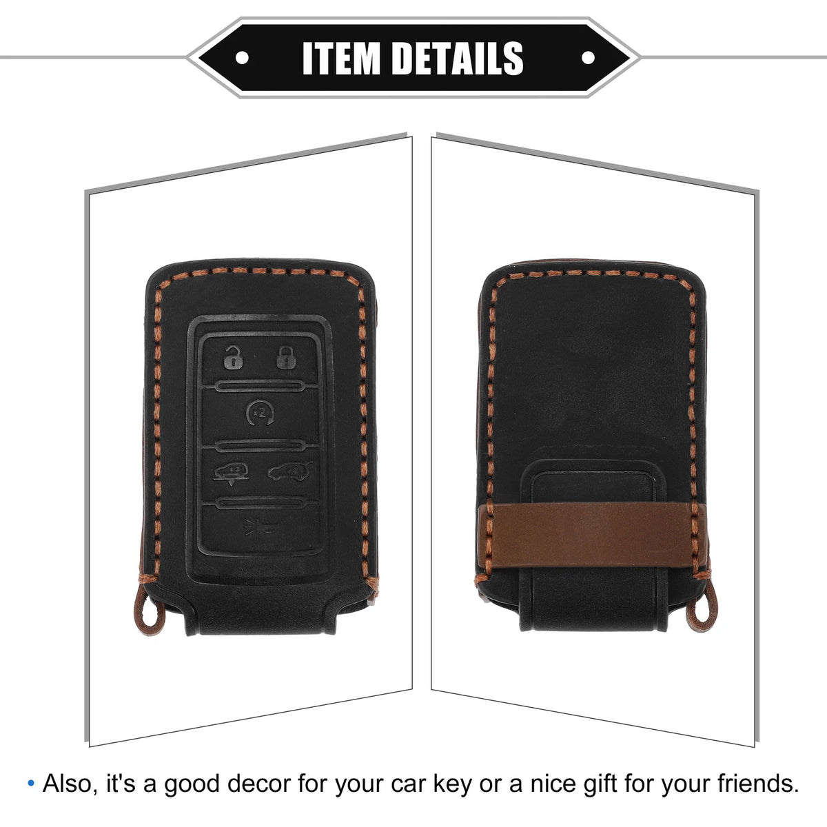 Remote Keyless Key Fob Cover for Jeep Grand Cherokee (2011-2023)