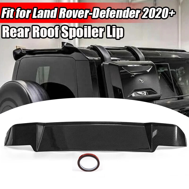 Carbon Black Rear Spoiler Wing Lip for Land Rover Defender 90/110 (2020-2022)