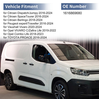 Left Passenger Side Mirror Cover for Citroen Dispatch/Jumpy (2007-2023)