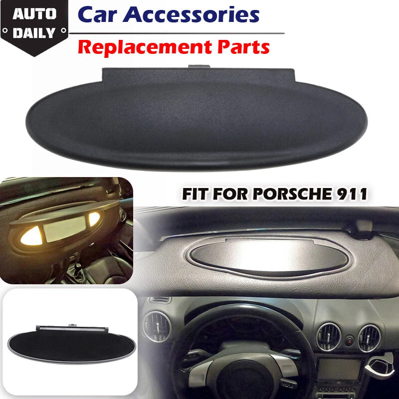Sun Visor Mirror Cover Black for Porsche 911, Boxster, Cayman (1997-2012)