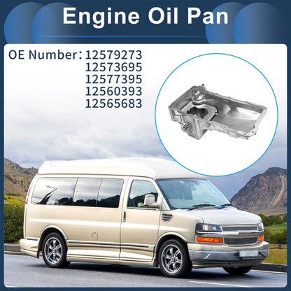 1 Pc Aluminum Engine Oil Pan for Chevrolet Express 2500 (2003-2007)