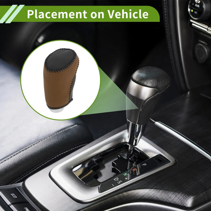 1 x Gear Shift Knob Cover for Chevrolet Malibu (2016-2020) Black Brown