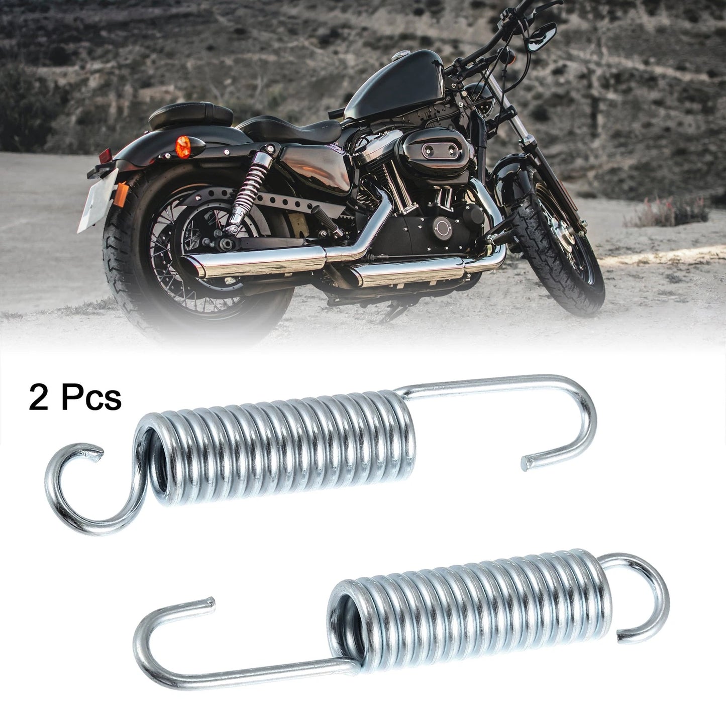 2 x Kickstand Spring Replacer / 90mm Length / Universal Motorcycle