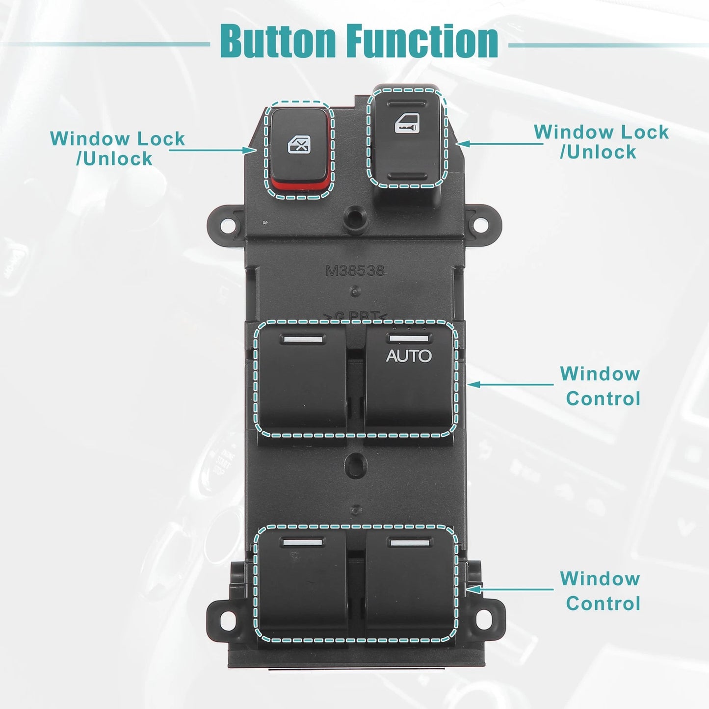 Right Driver Side Power Window Switch for Honda CR-V (2007-2010)