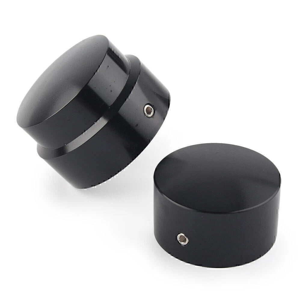 Black Rear Axle Nut Cover Caps for Harley XG 2015-Later, XL & Dyna 2008-Later
