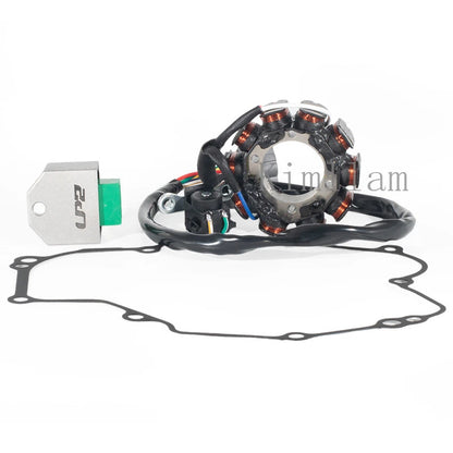 Stator Coil, Regulator Rectifier, Gasket for Kawasaki KLX450A 2008, KLX450R 2012-2019