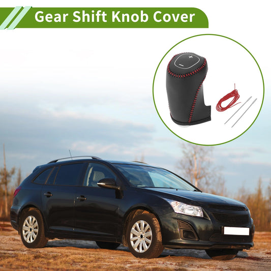 1 Pcs Car Gear Shift Knob Cover for Chevrolet Malibu (2016 - 2020) Black Red