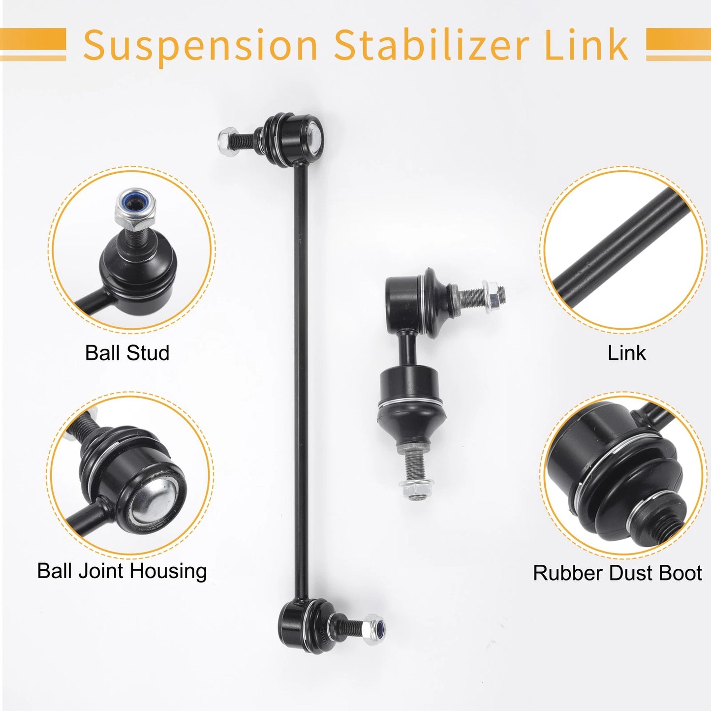 4pcs Sway Bar Links for Volvo S40 V50 (2004-2011)