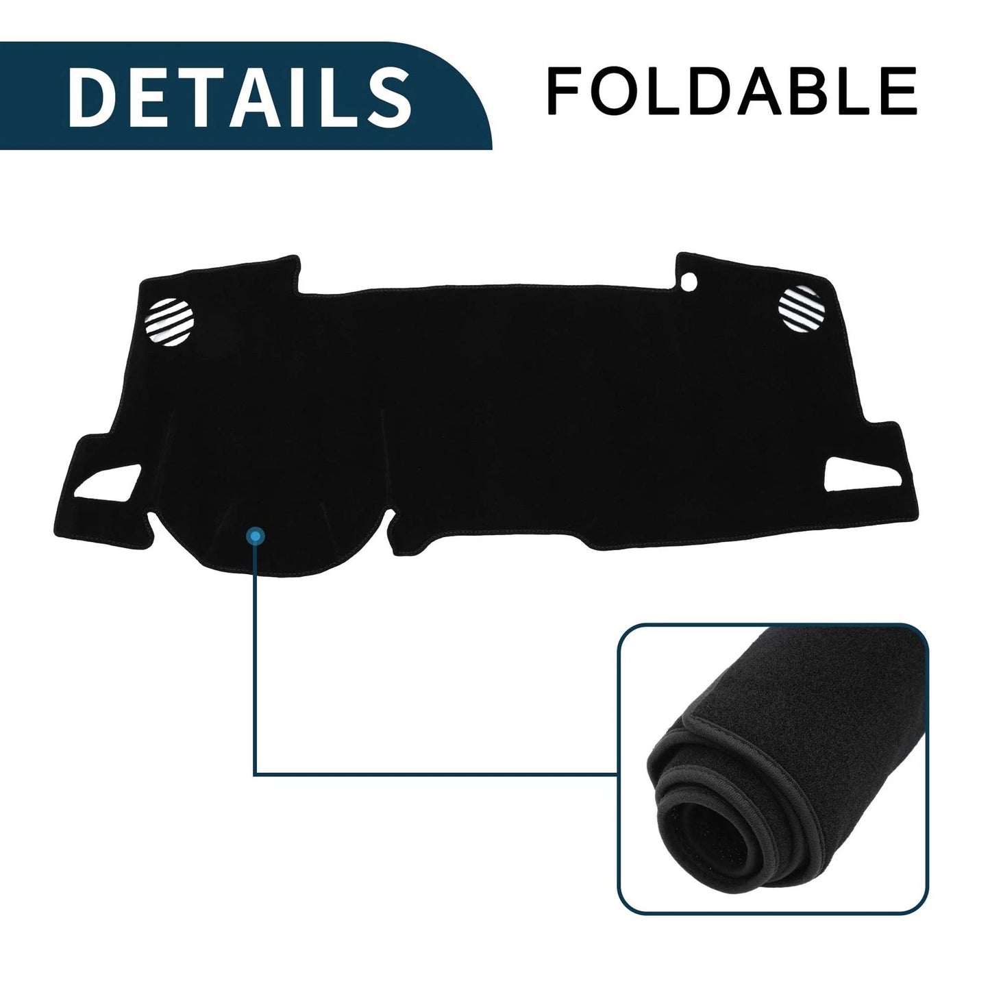 Dashboard Cover Mat for Toyota Cross 2021-2024 Black 1 Set