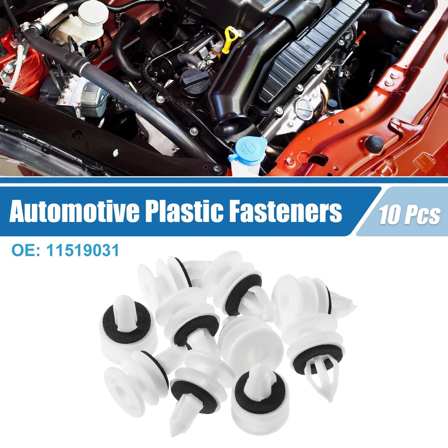 Door Panel Clips / 10 Pcs / for Chevrolet Plastic White