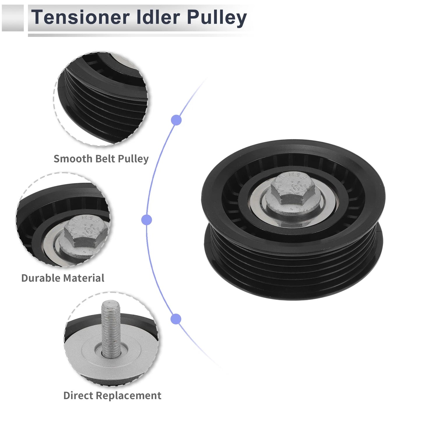 Drive Belt Idler Pulley for Land Rover Range Rover (2012-Now) 1 Pc