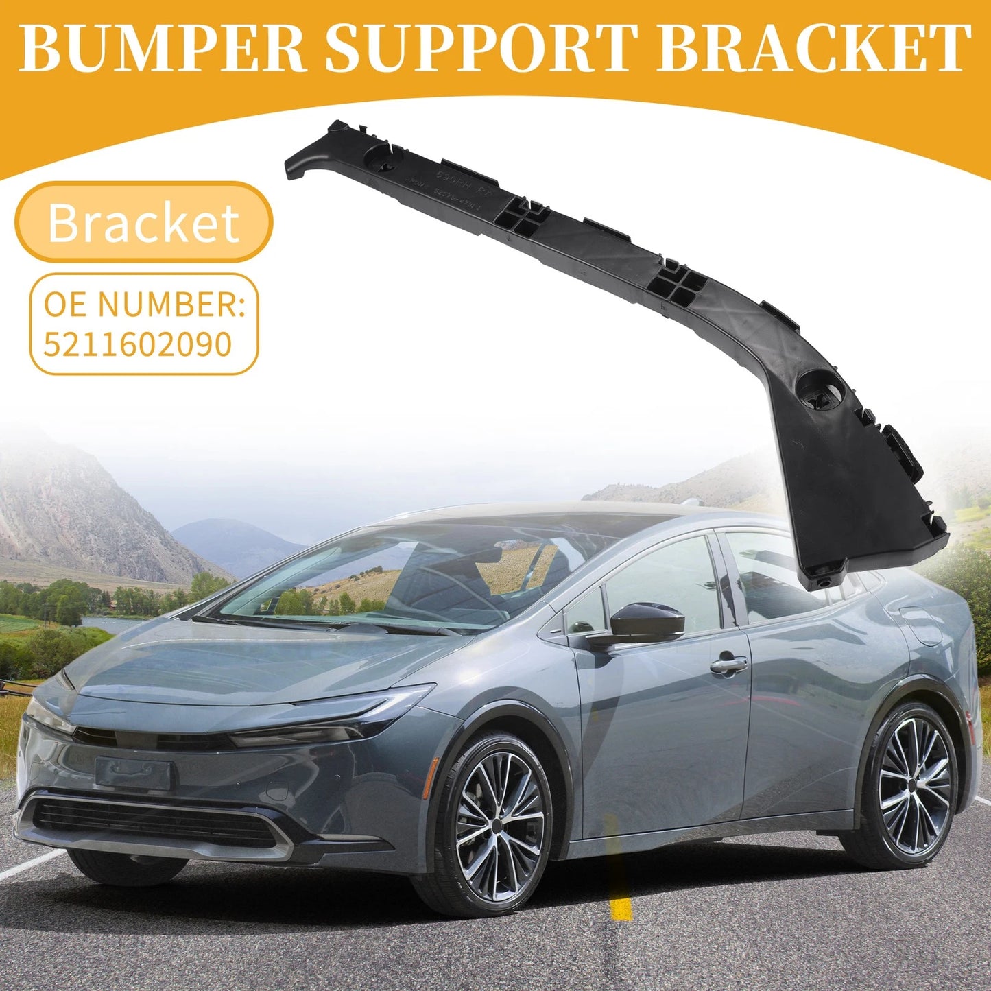 1 Pc RH Side Rear Bumper Support Bracket for Toyota Prius (2004–2009)