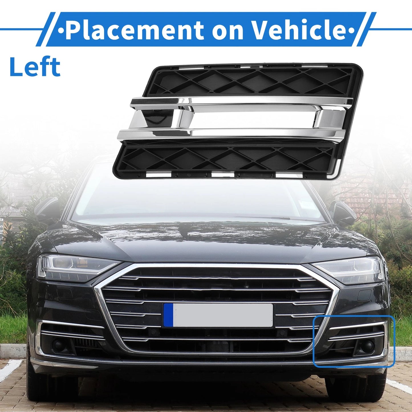 Front Left Fog Light Grill for Mercedes-Benz GLK-Class (2008-2015)