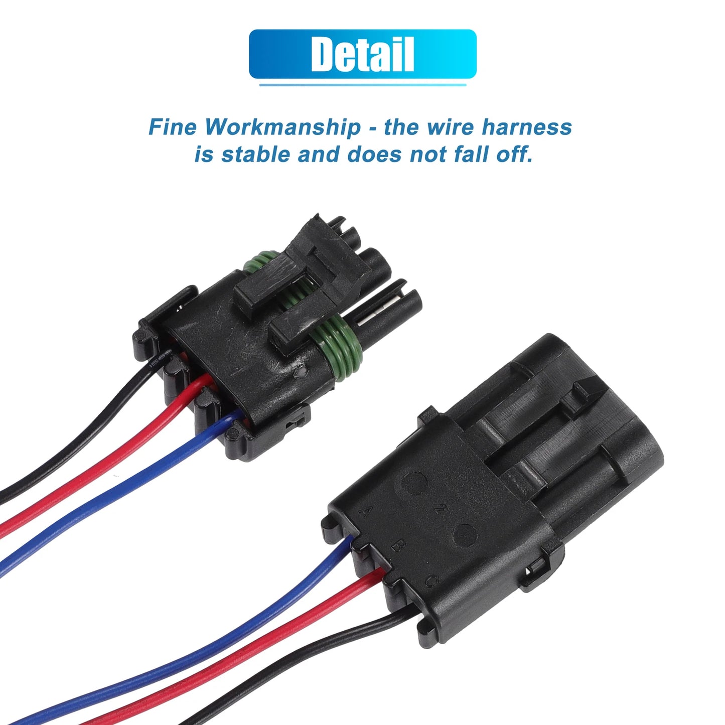 3 x Car 3-Pin Male/Female Triple Shroud Connector Plug for BMW (2010-2015)