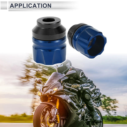 2 x 14mm Aluminum Alloy Motorcycle Slider Frame Blue for Various Models