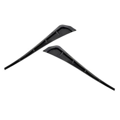 2 x Gloss Black Side Window Fender Covers for Universal Fit