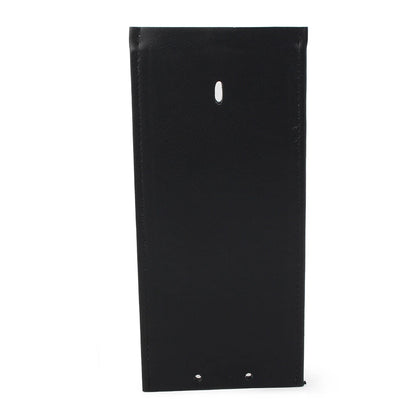 Black Leather Gas Tank Panel Bib for Harley (No Design, Smooth)