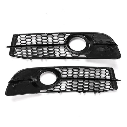 Front Fog Light Grille Cover for Audi A6 C6 S-line (2005-2011) - Gloss Black