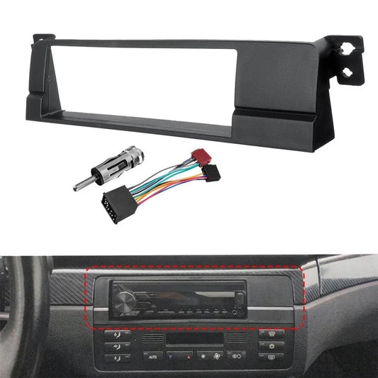 1Din Radio Fascia Adaptor & Harness for BMW 3 Series E46 (1998–2005)