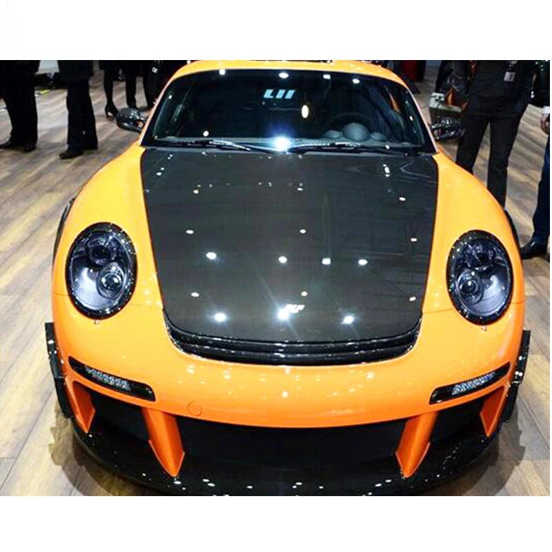 Carbon Fiber Front Headlight Cover Trim fit for Porsche Carrera 997 2004-2008