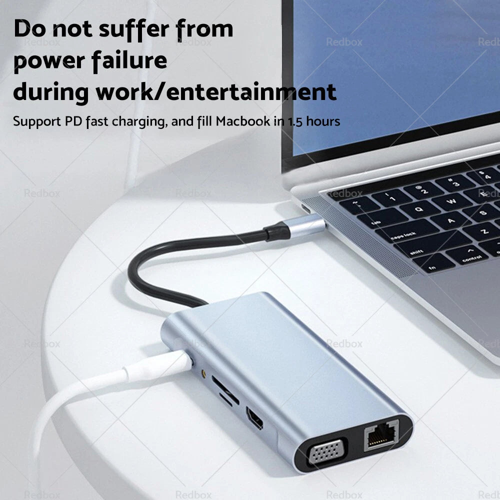 USB-C HDMI USB 3.0 Hub Adapter for MacBook Pro & iPad Pro (2016-2023)