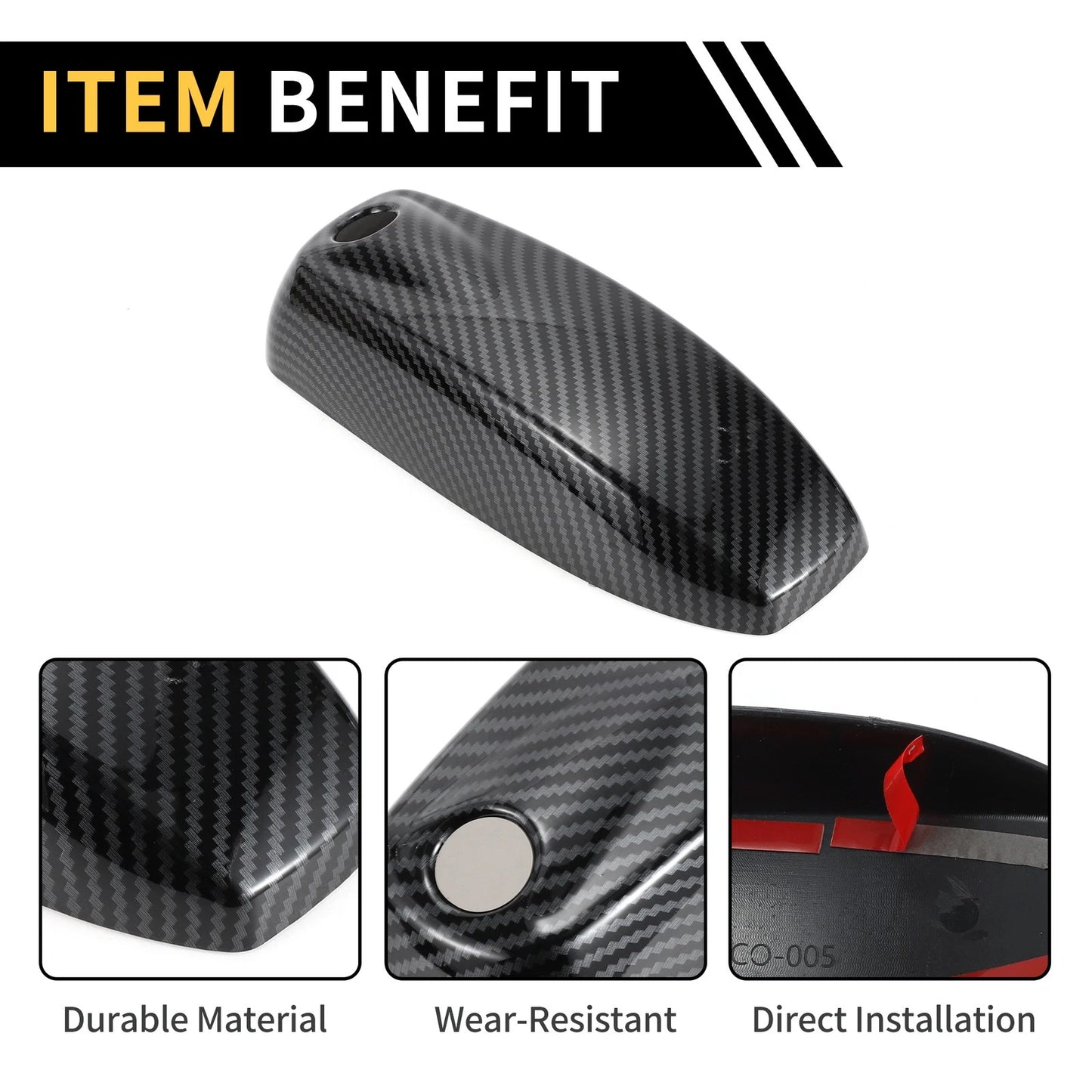 Roof Antenna Cover for Chevy Colorado (2023-2024) Carbon Fiber Pattern