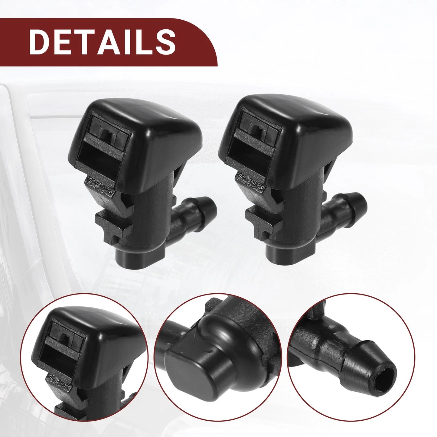 1x Windshield Washer Nozzle for Chrysler 300 with Hose and Connectors