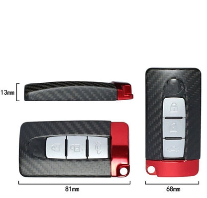 1x Carbon Fiber Red Key Fob Cover for Nissan Infiniti GTR (2009-2023)