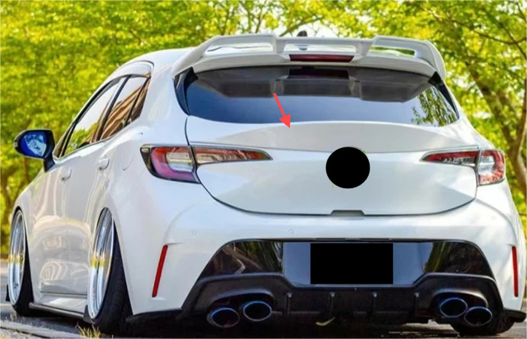 Rear Mid Spoiler Wing for Toyota Corolla Hatchback 5DR Pearl White (2019-2023)