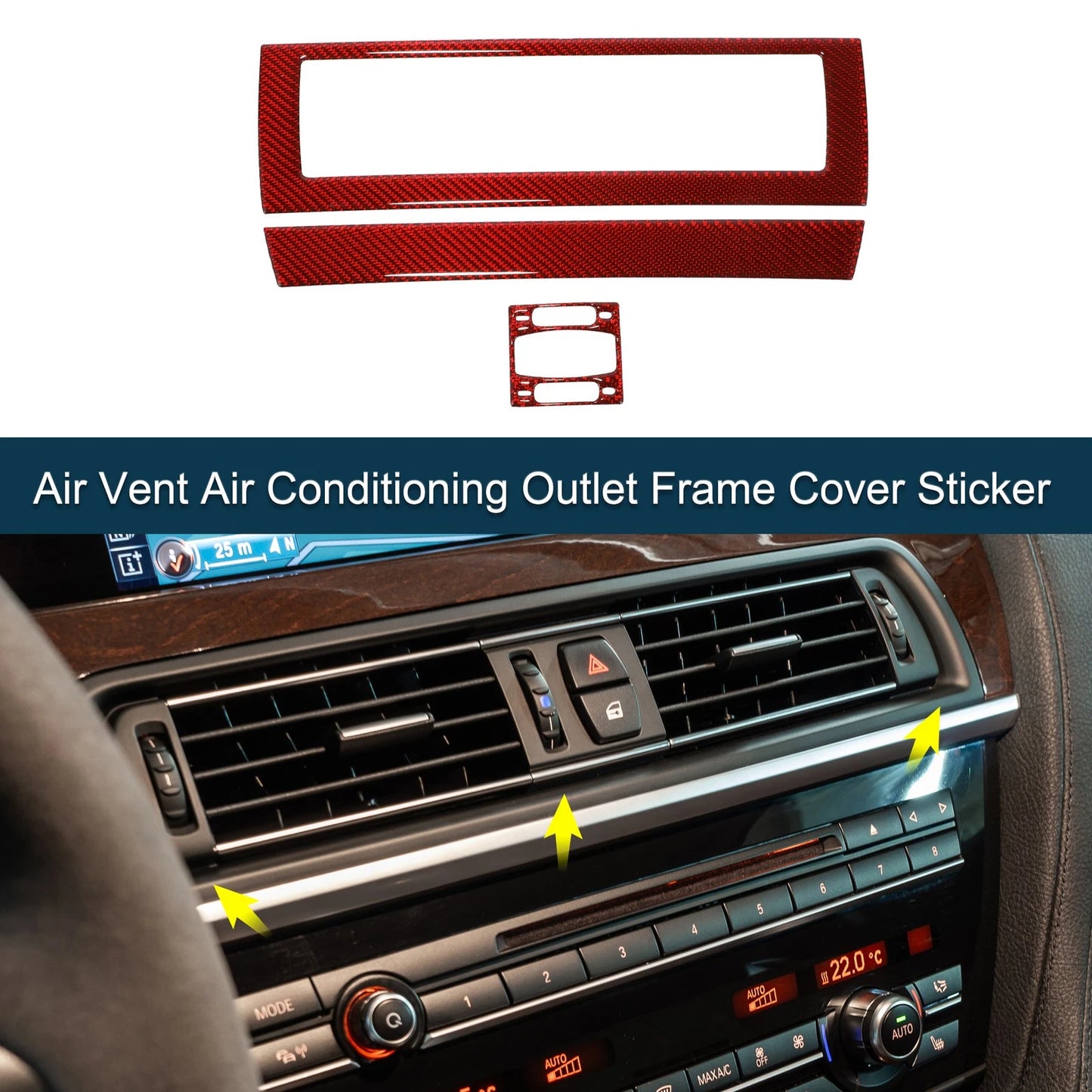 Air Vent Outlet Frame Covers for BMW 6 Series E63 E64 (2004-2010)