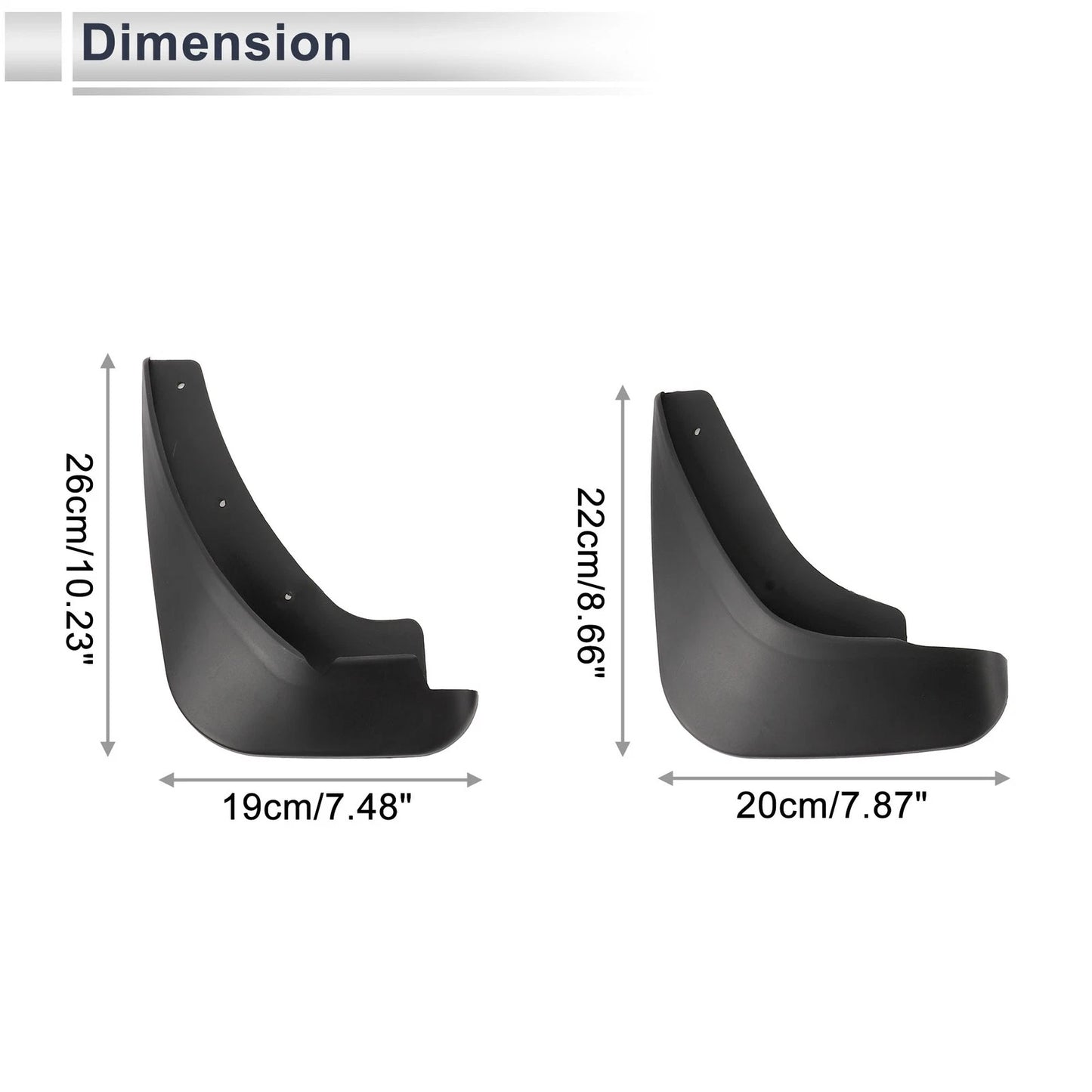 Mud Flaps Splash Guards for Mazda 3 1.6 Hatchback (2006-2011)