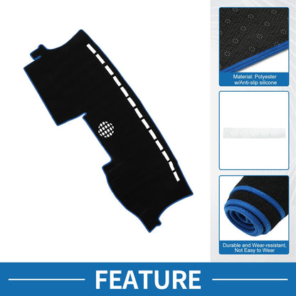 Dash Cover Mat for Ford Ranger Sun Protector Black Blue (2001-2011)