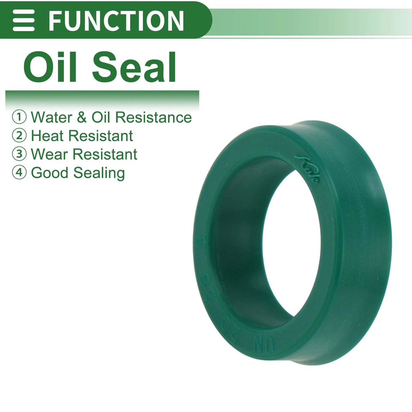 Oil Seal Rotary Shaft Seal TPU 20x28x8mm Green 5 Pcs for Make Model