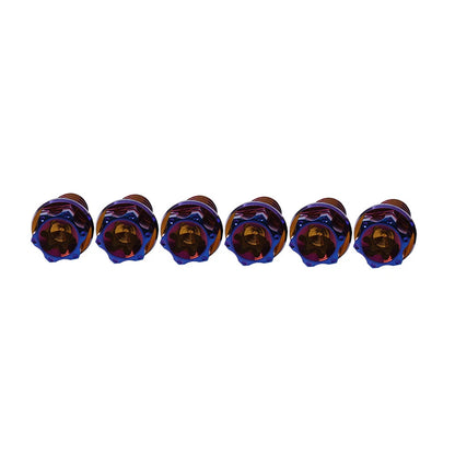6pcs M8x10mm Titanium Torx Head Flange Bolts for Motorcycle Bike