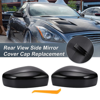 Rearview Mirror Cover Gloss Black for Infiniti G37 G25 Q60 Q40